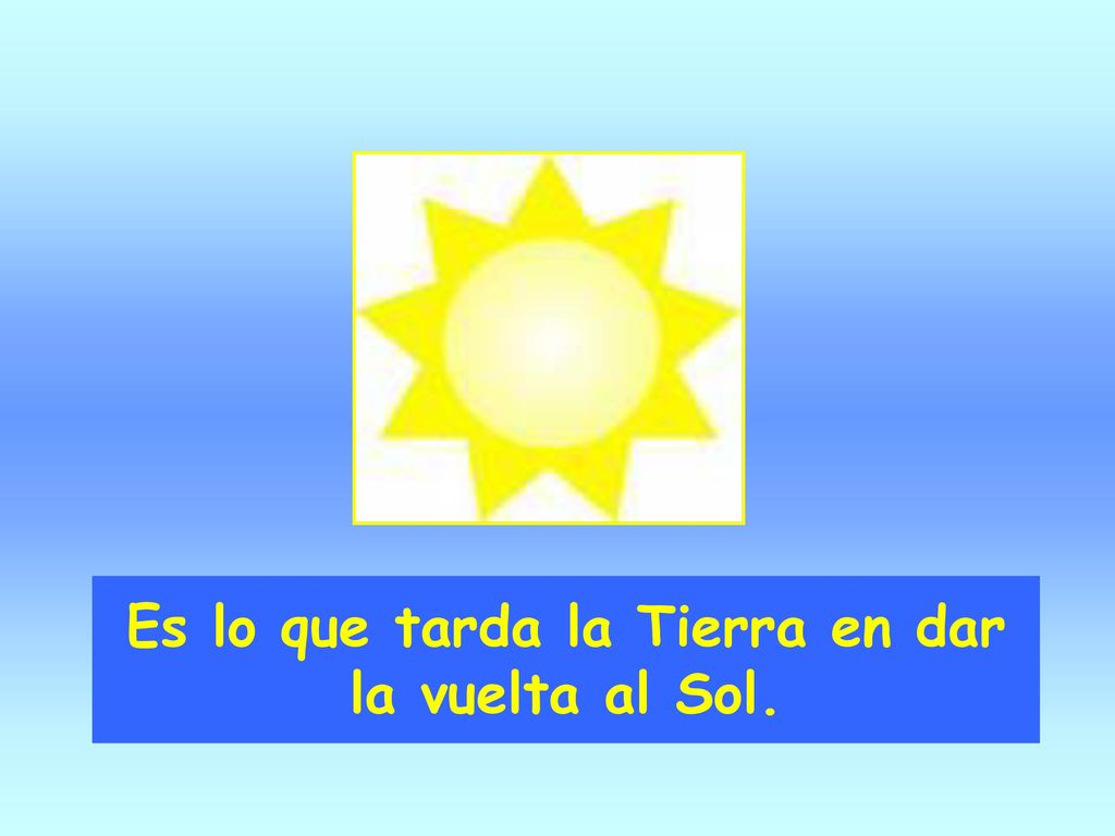 Es lo que tarda la Tierra en dar la vuelta al Sol.