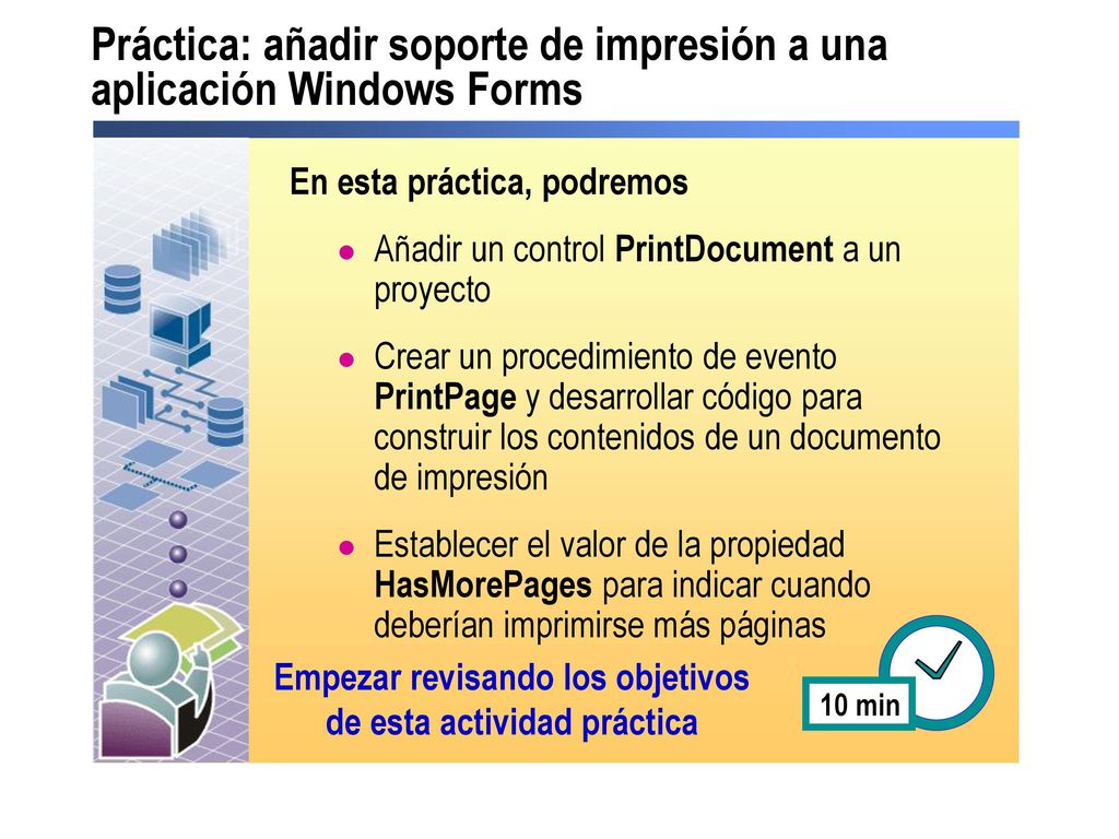 Práctica: añadir soporte de impresión a una aplicación Windows Forms