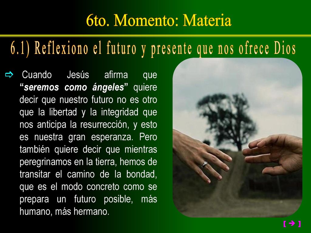 6.1) Reflexiono el futuro y presente que nos ofrece Dios