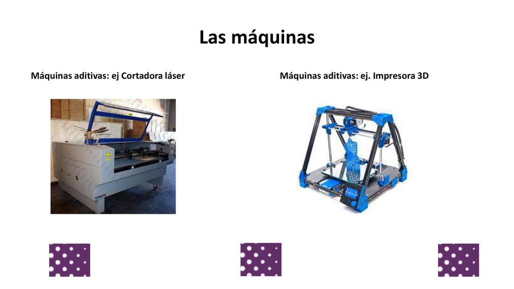 Las máquinas Máquinas aditivas: ej Cortadora láser