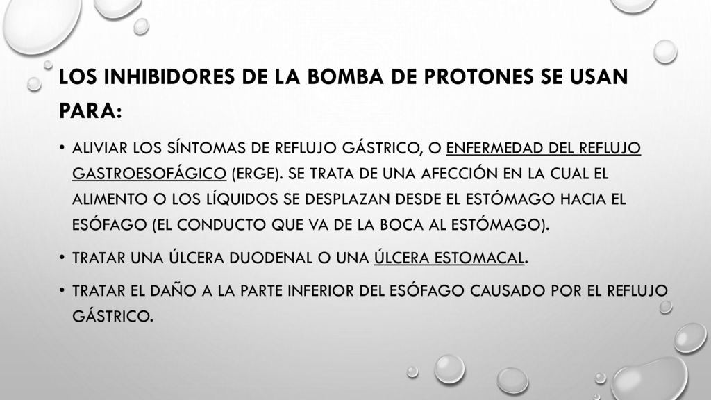 Los inhibidores de la bomba de protones se usan para: