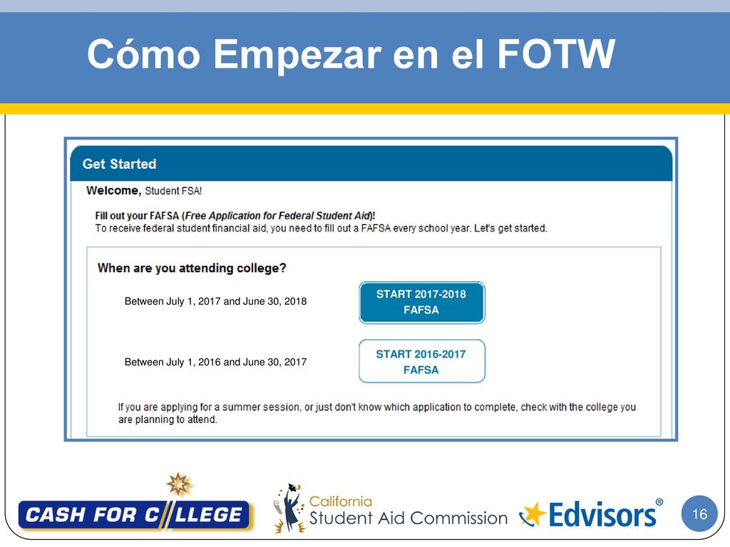 Cómo Empezar en el FOTW Getting Started on the FOTW