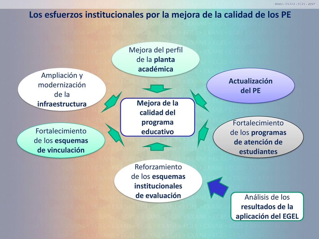 Los esfuerzos institucionales por la mejora de la calidad de los PE