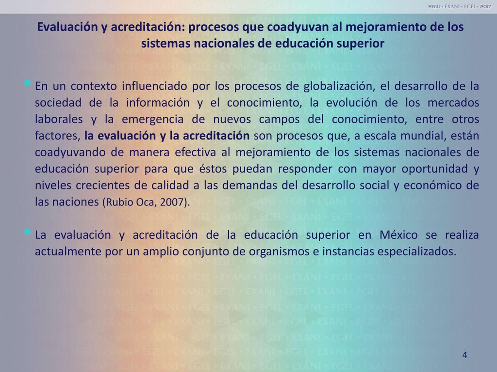 Evaluación y acreditación: procesos que coadyuvan al mejoramiento de los sistemas nacionales de educación superior