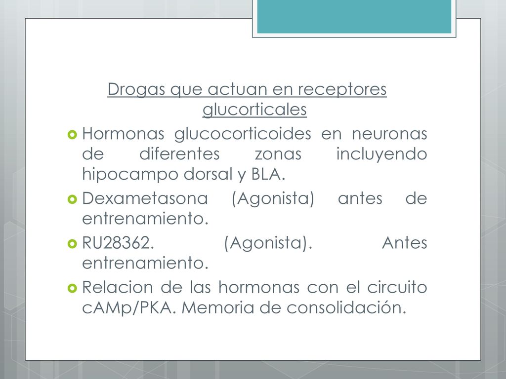 Drogas que actuan en receptores glucorticales