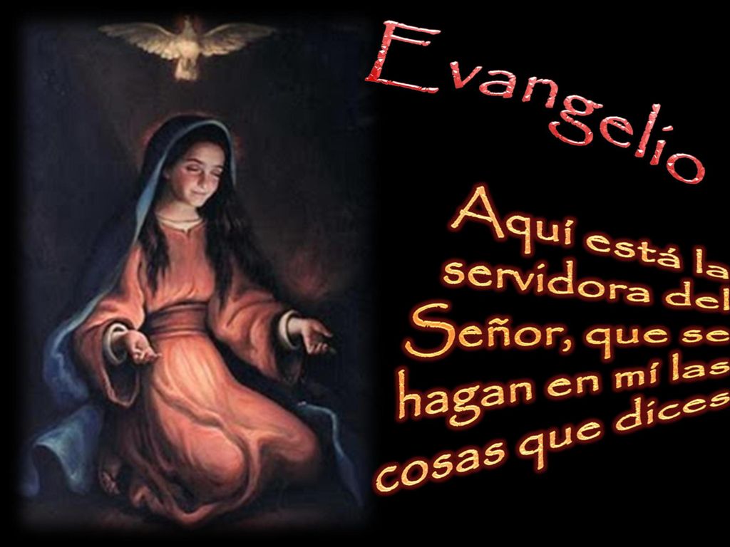 Evangelio Aquí está la servidora del Señor, que se hagan en mí las cosas que dices