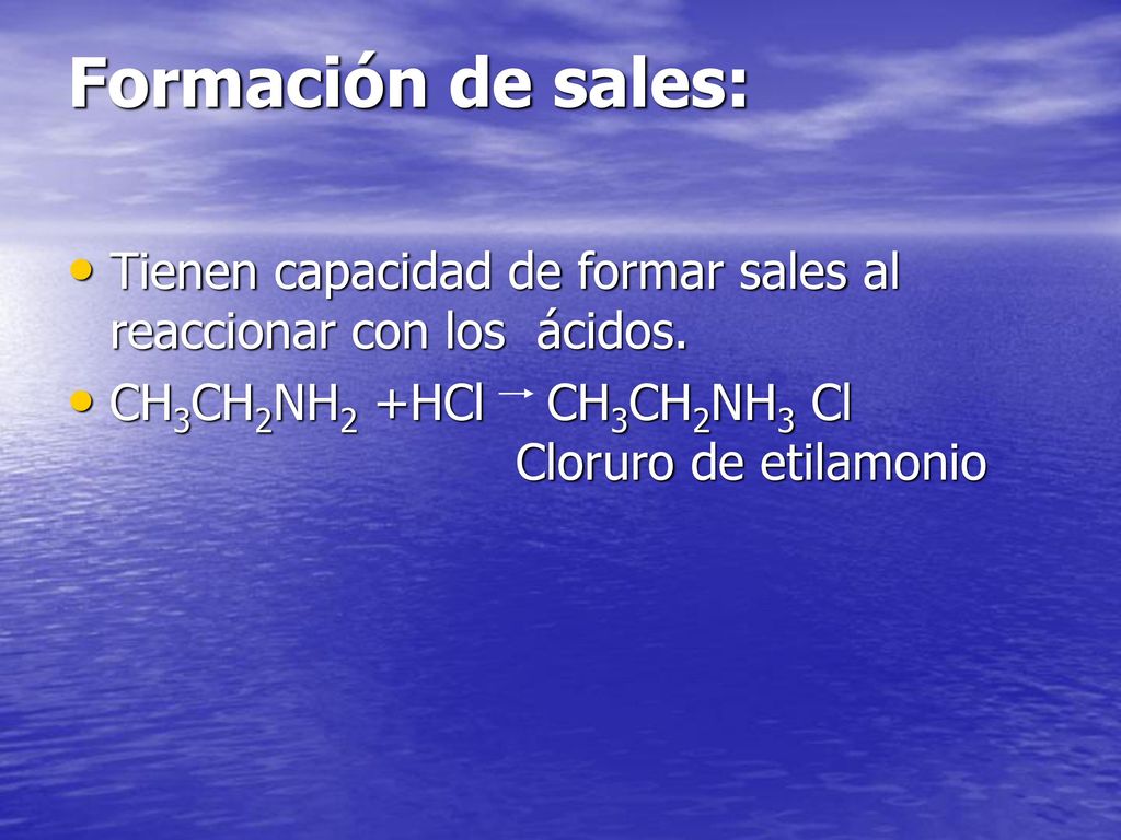 Formación de sales: Tienen capacidad de formar sales al reaccionar con los ácidos.