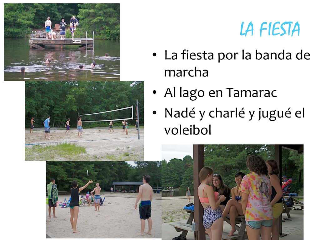LA FIESTA La fiesta por la banda de marcha Al lago en Tamarac