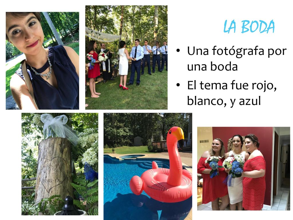 LA BODA Una fotógrafa por una boda El tema fue rojo, blanco, y azul