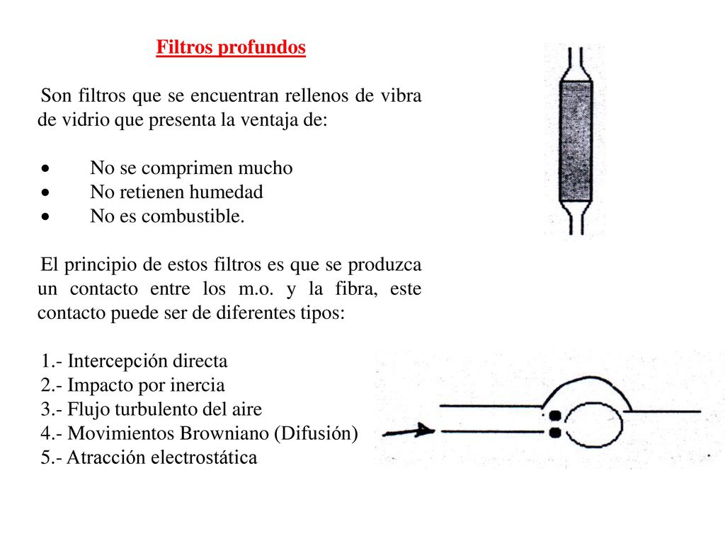 Filtros profundos Son filtros que se encuentran rellenos de vibra de vidrio que presenta la ventaja de: