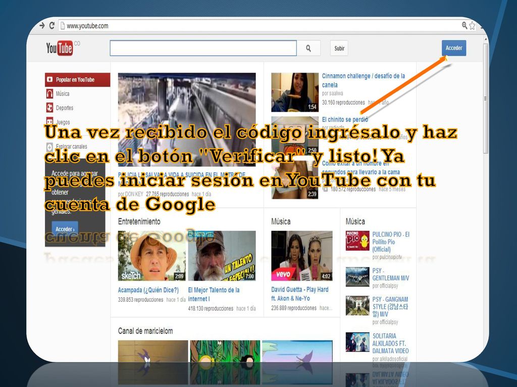 Una vez recibido el código ingrésalo y haz clic en el botón Verificar y listo.
