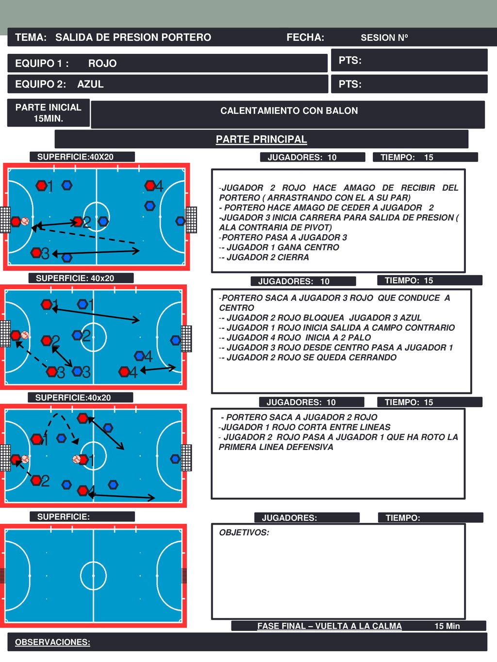 CALENTAMIENTO CON BALON FASE FINAL – VUELTA A LA CALMA 15 Min