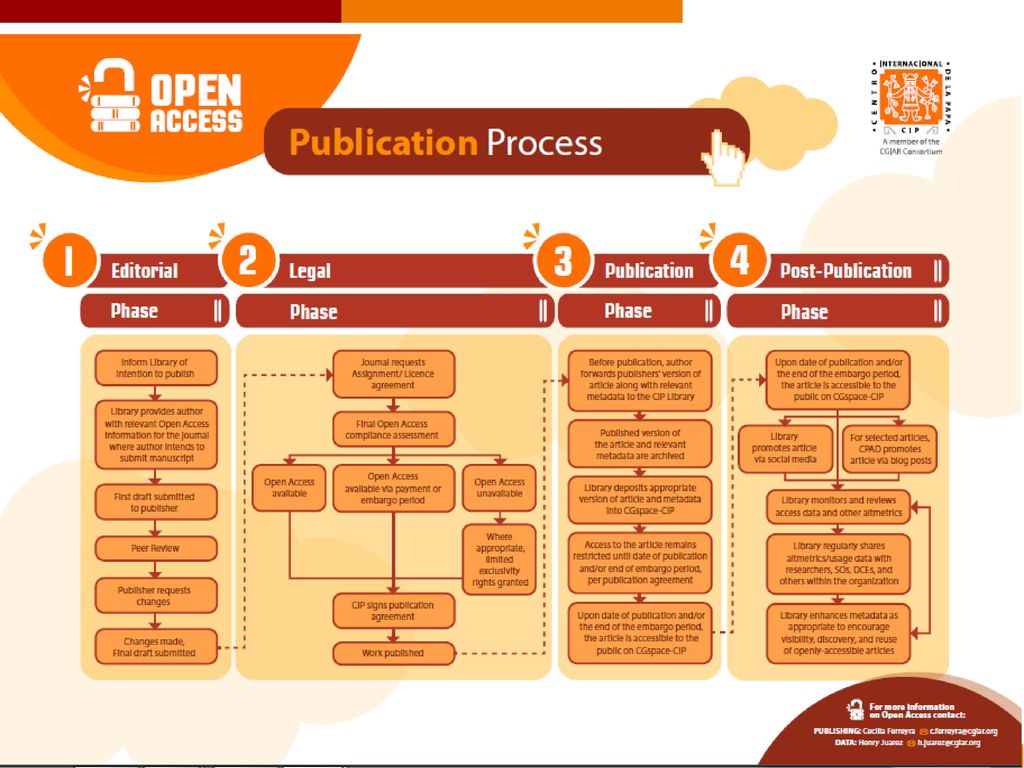We also has developed the workflow for the publication process.