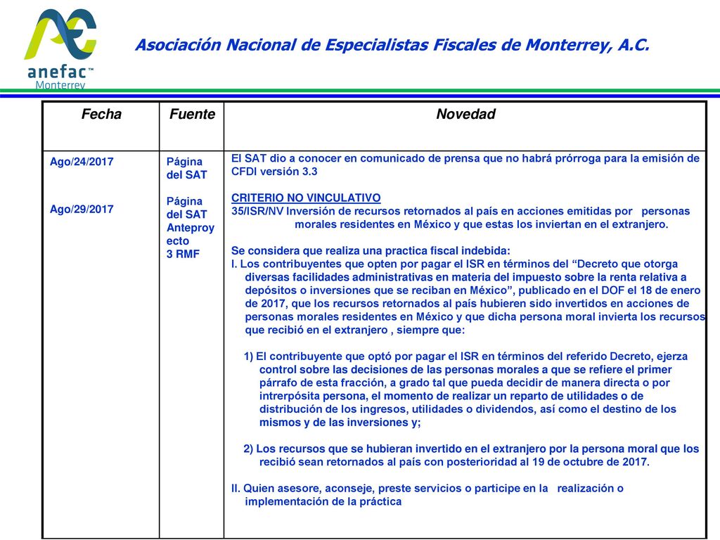 Asociación Nacional de Especialistas Fiscales de Monterrey, A.C.