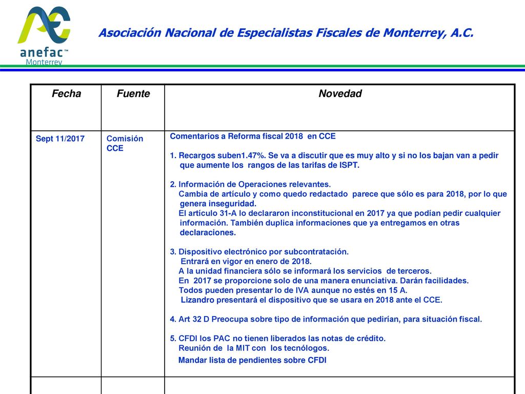 Asociación Nacional de Especialistas Fiscales de Monterrey, A.C.