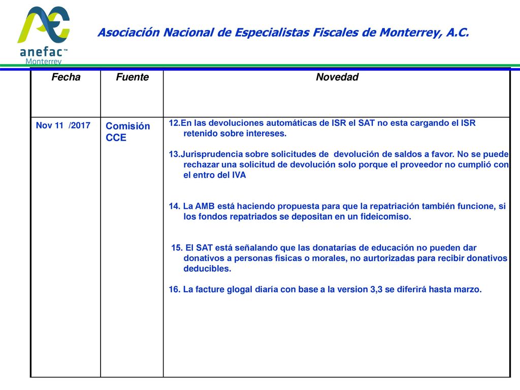 Asociación Nacional de Especialistas Fiscales de Monterrey, A.C.