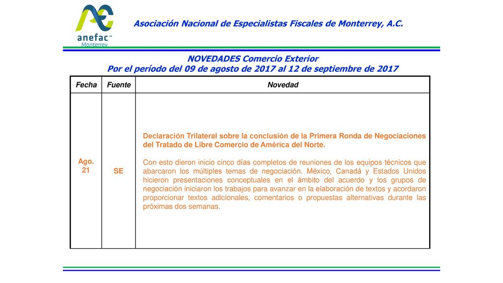 Asociación Nacional de Especialistas Fiscales de Monterrey, A.C.
