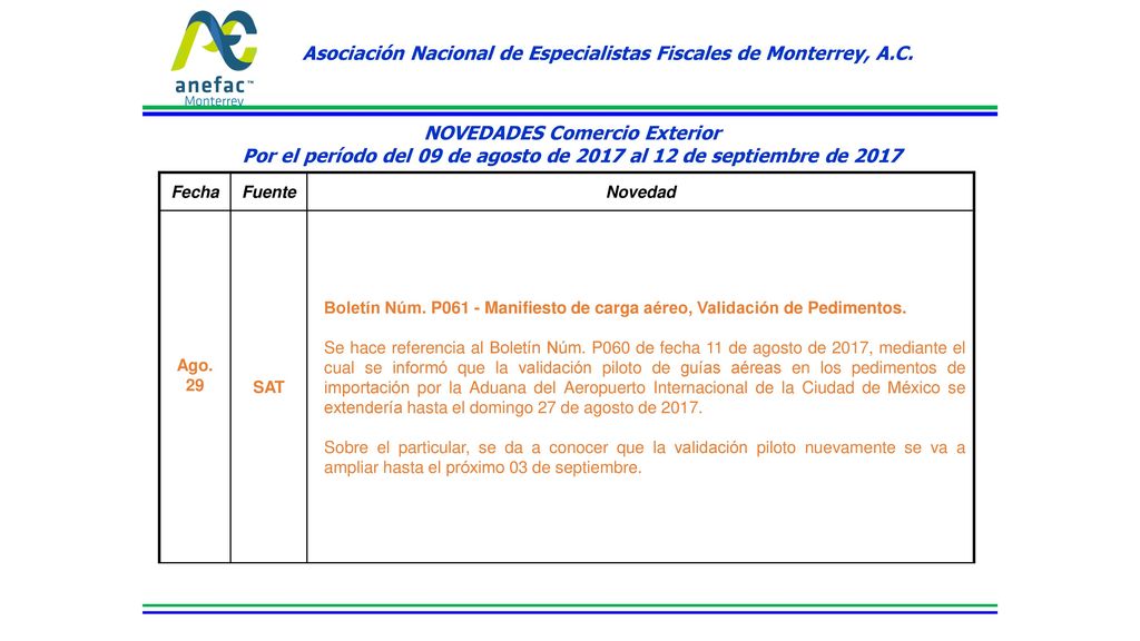 Asociación Nacional de Especialistas Fiscales de Monterrey, A.C.