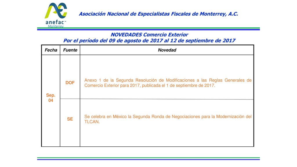 Asociación Nacional de Especialistas Fiscales de Monterrey, A.C.