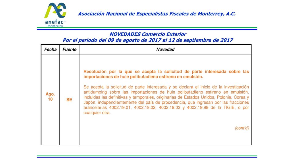 Asociación Nacional de Especialistas Fiscales de Monterrey, A.C.