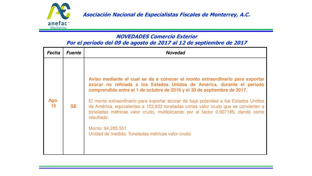 Asociación Nacional de Especialistas Fiscales de Monterrey, A.C.