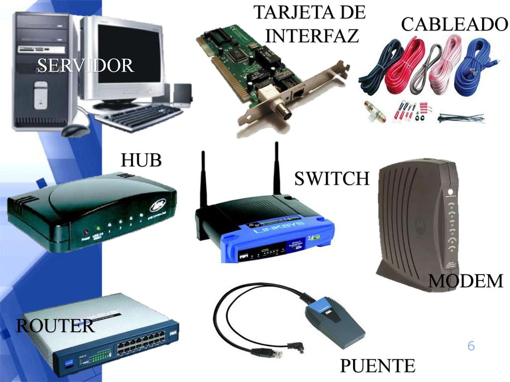 TARJETA DE INTERFAZ CABLEADO SERVIDOR HUB SWITCH MODEM ROUTER 6 PUENTE