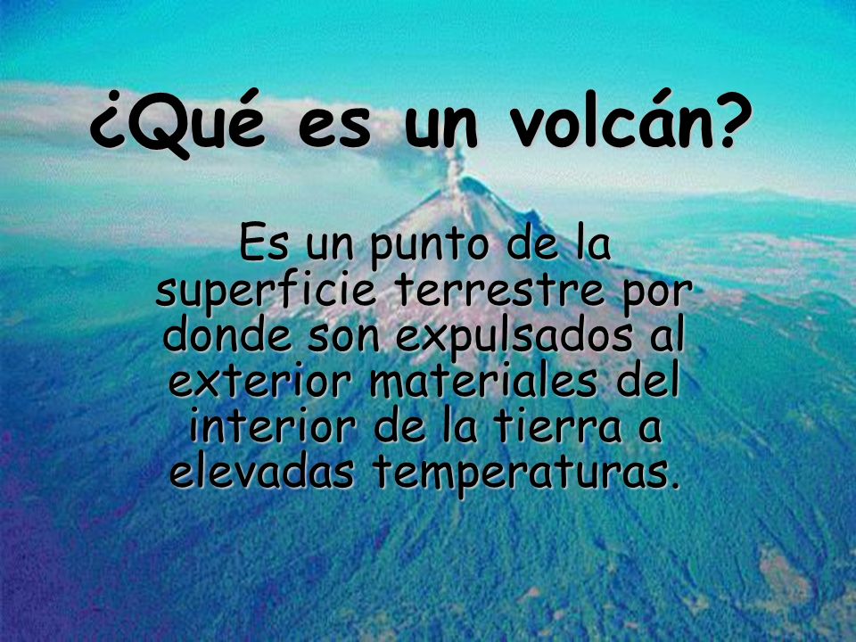 ¿Qué es un volcán