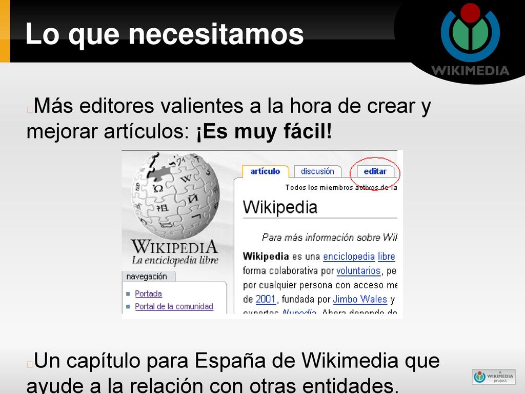 Lo que necesitamos Más editores valientes a la hora de crear y mejorar artículos: ¡Es muy fácil!