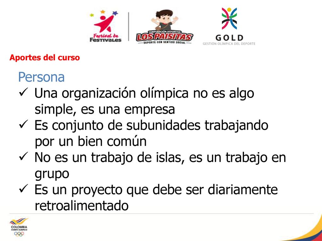 Una organización olímpica no es algo simple, es una empresa