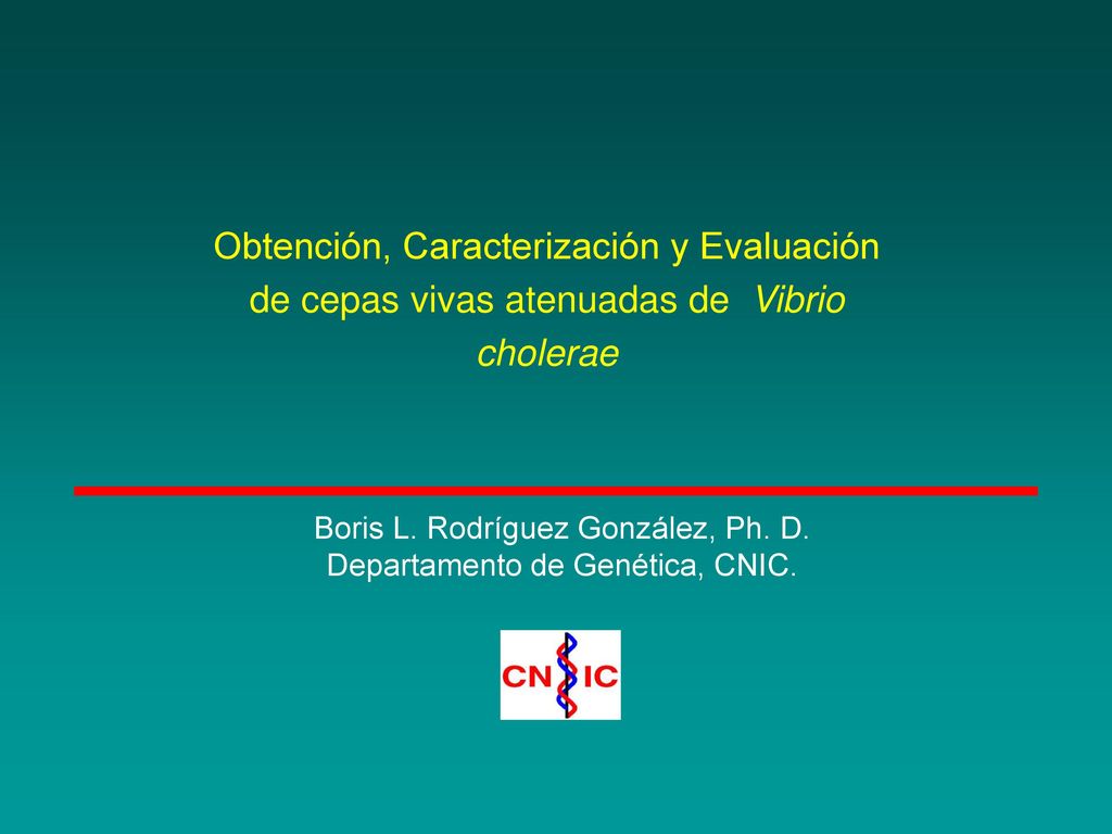 Obtención, Caracterización y Evaluación de cepas vivas atenuadas de Vibrio cholerae