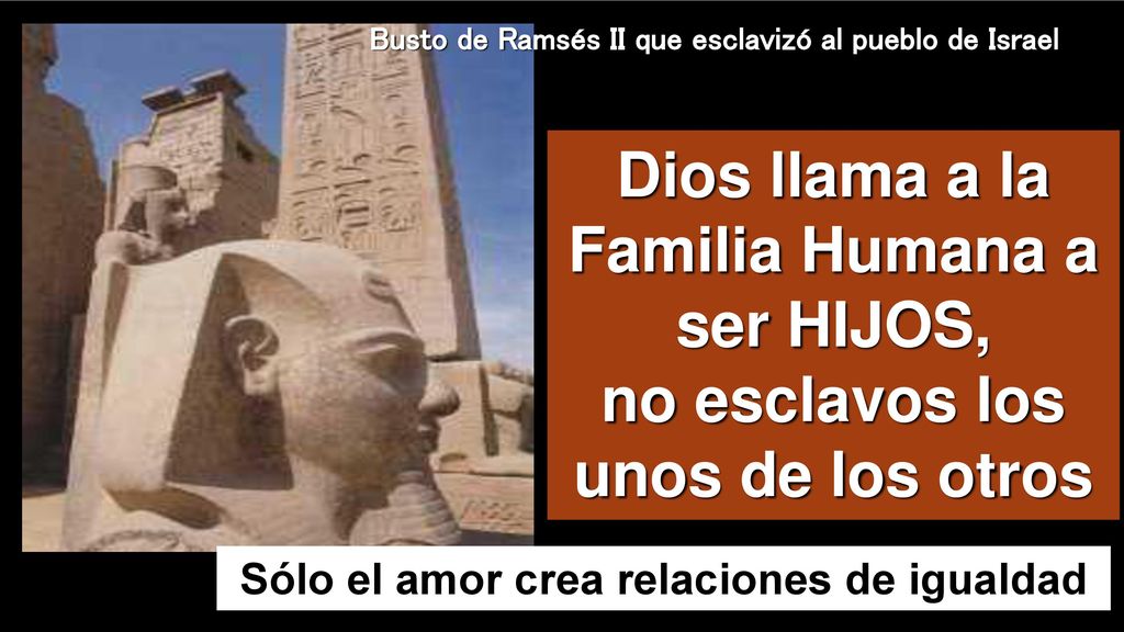 Busto de Ramsés II que esclavizó al pueblo de Israel