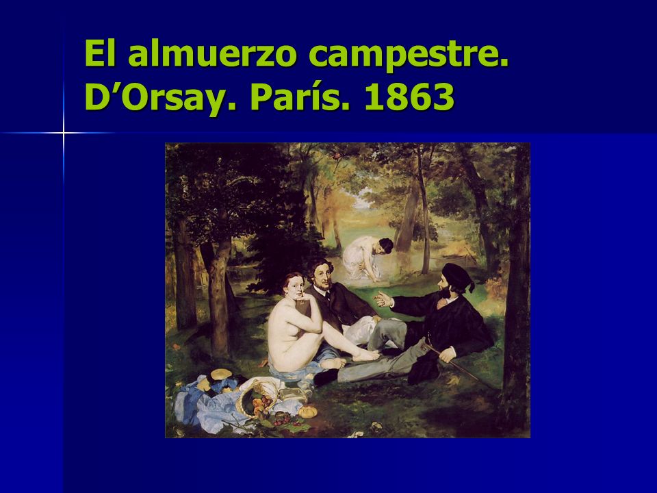 El almuerzo campestre. D’Orsay. París. 1863