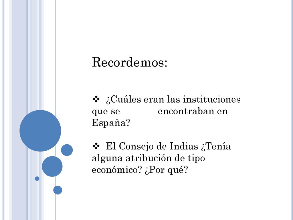Recordemos: ¿Cuáles eran las instituciones que se encontraban en España