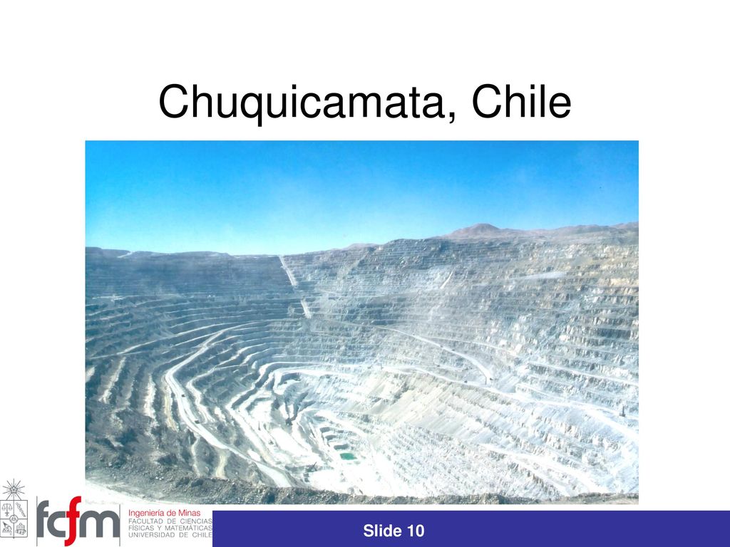 Chuquicamata, Chile Several large open pits have opted to expand operations at depth using block caving. These include Chuquicamata in Chile.