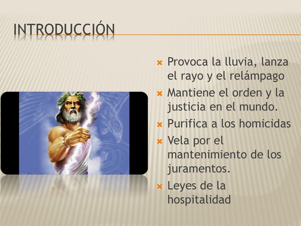 INTRODUCCIÓN Provoca la lluvia, lanza el rayo y el relámpago