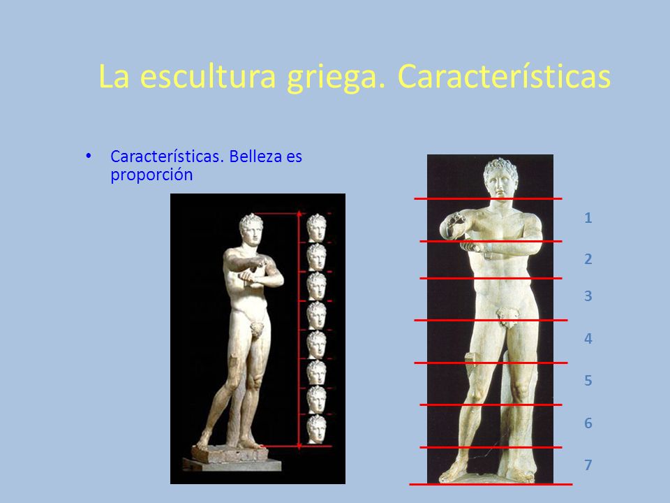 La escultura griega. Características