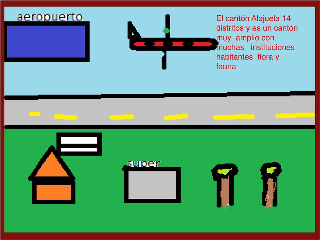 El cantón Alajuela 14 distritos y es un cantón muy amplio con muchas instituciones habitantes flora y fauna.