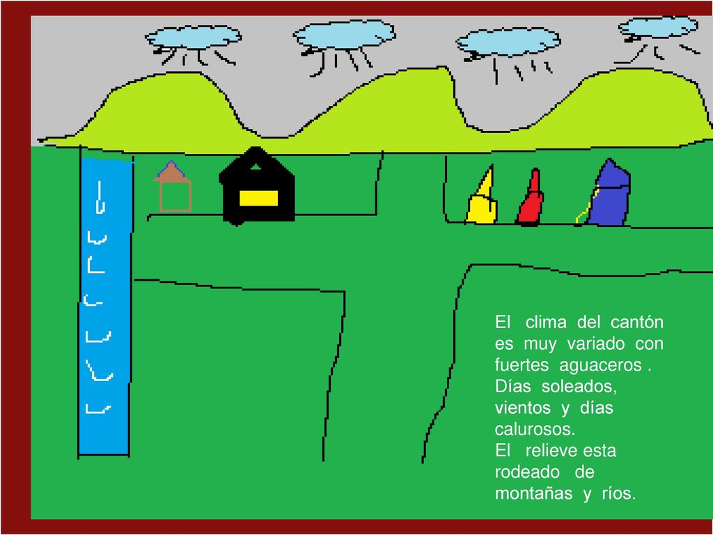 El clima del cantón es muy variado con fuertes aguaceros