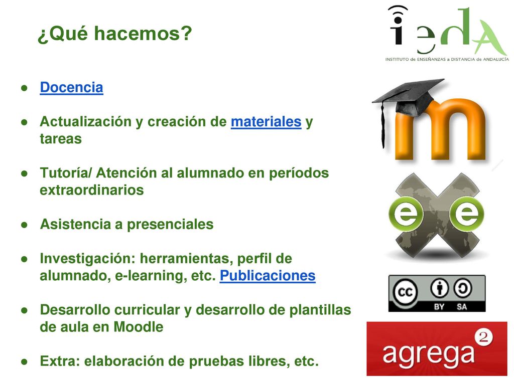 ¿Qué hacemos Docencia Actualización y creación de materiales y tareas