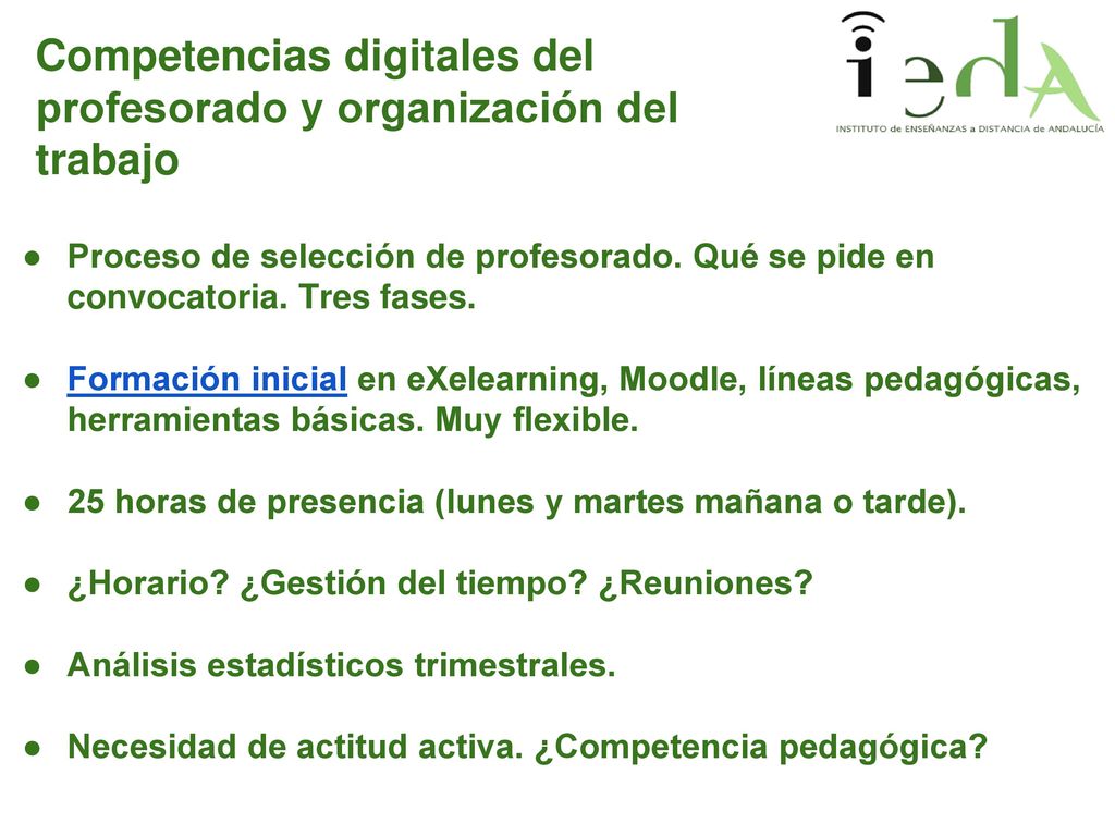 Competencias digitales del profesorado y organización del trabajo