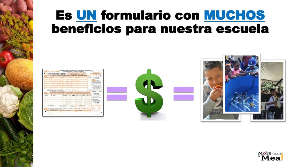 Es UN formulario con MUCHOS beneficios para nuestra escuela