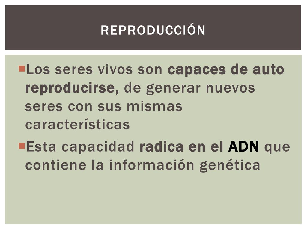Esta capacidad radica en el ADN que contiene la información genética