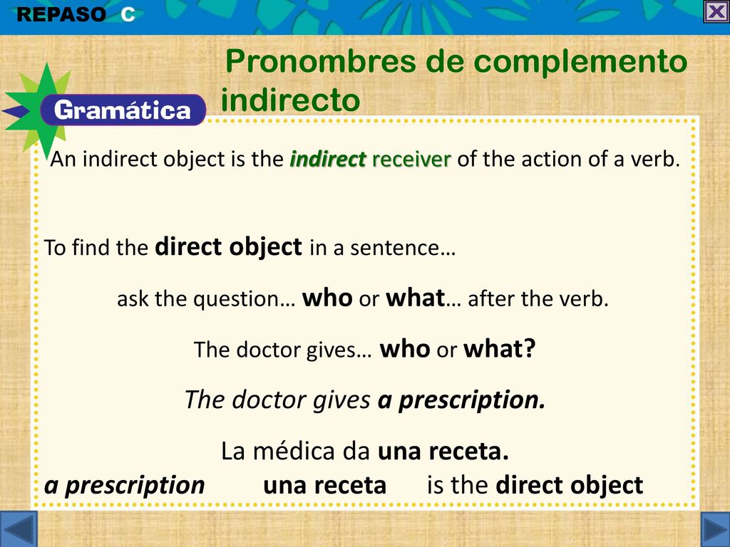 The doctor gives a prescription. La médica da una receta.