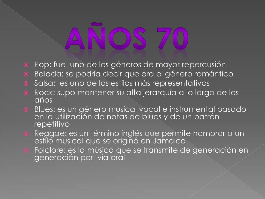 AÑOS 70 Pop: fue uno de los géneros de mayor repercusión