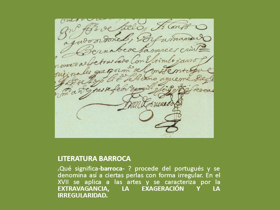 LITERATURA BARROCA