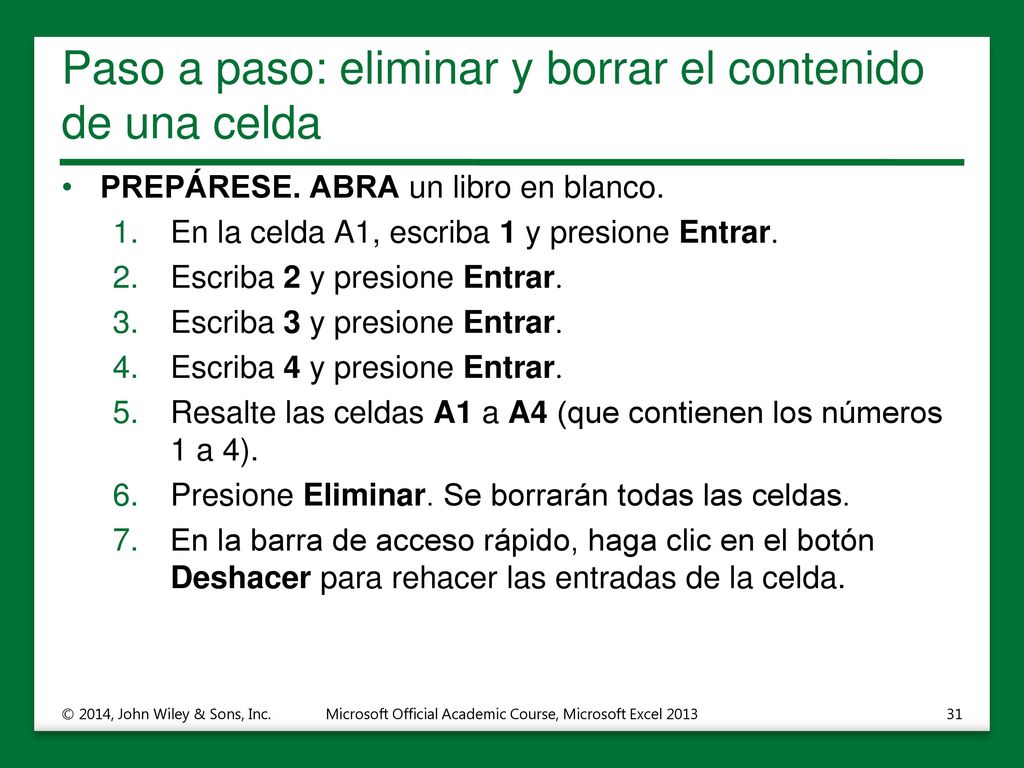 Paso a paso: eliminar y borrar el contenido de una celda