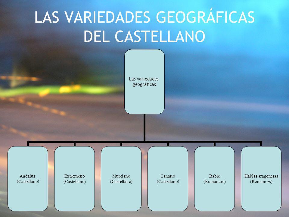 LAS VARIEDADES GEOGRÁFICAS DEL CASTELLANO