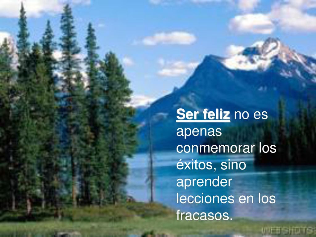 Ser feliz no es apenas conmemorar los éxitos, sino aprender lecciones en los fracasos.