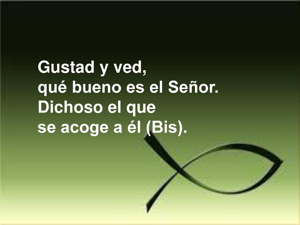 Gustad y ved, qué bueno es el Señor. Dichoso el que se acoge a él (Bis).