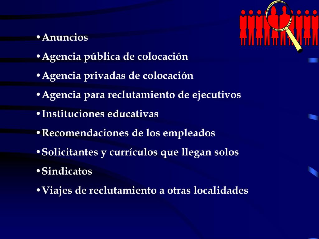 Anuncios Agencia pública de colocación. Agencia privadas de colocación. Agencia para reclutamiento de ejecutivos.